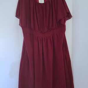 BLOOMCHIC MAROON CAPLET SLEEVE PULLOVER SIZE 22-24